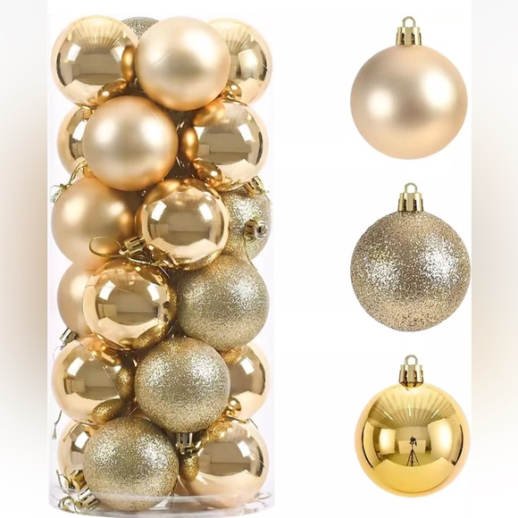 24pcs Mini Christmas Ball Ornaments Christmas Decorations Tree Balls - Picture 1 of 3